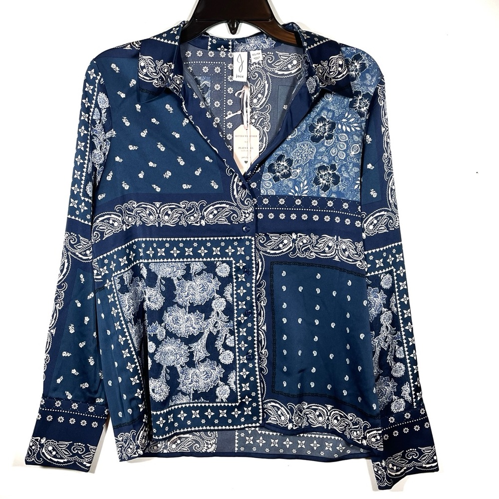 NWT Joie Print Loungewear Blouse 
Size XS